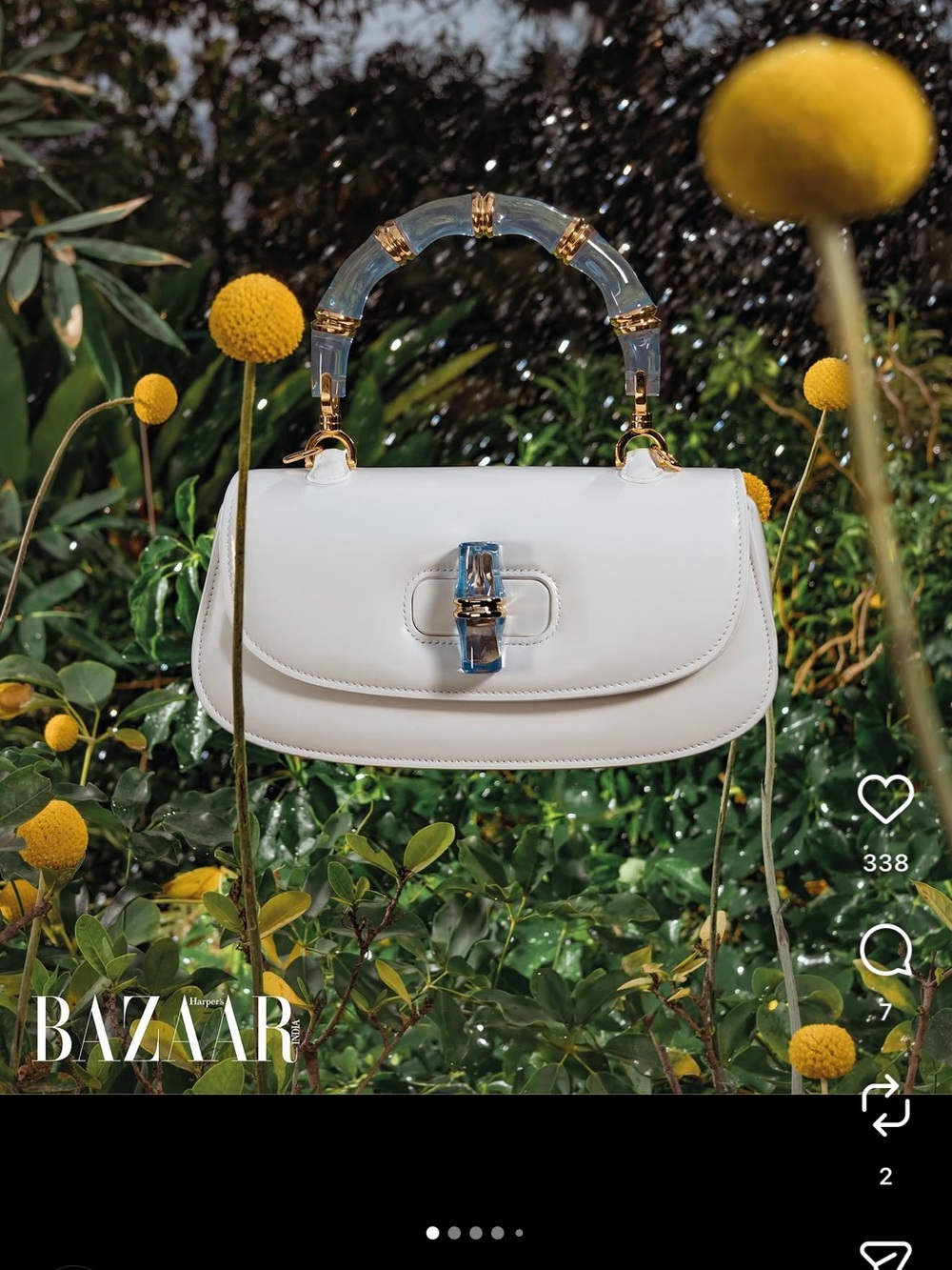 BRAND NEW Gucci Bamboo Diva light blue Patent Leather with cross body strap